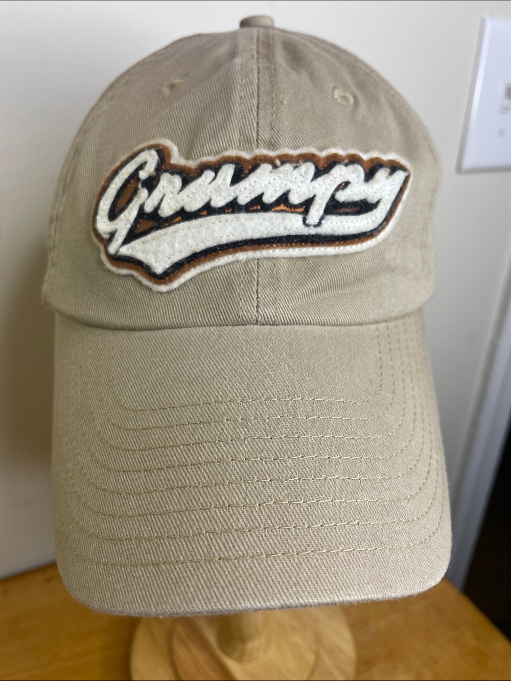 Walt Disney "Grumpy" Neutral Beige Casual Baseball Cap